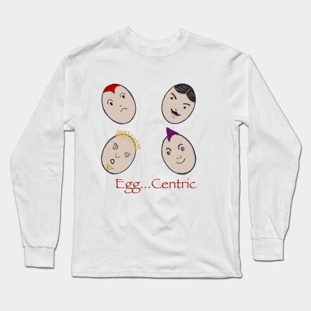 Egg Centric Long Sleeve T-Shirt by Naturalart